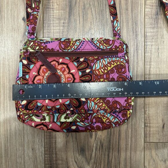 Vera Bradley Petite Crossbody Purse Resort Medallion Very Clean 15974-D15 Pink - Picture 3 of 9